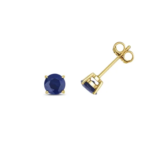 Blue Sapphire Stud Earrings